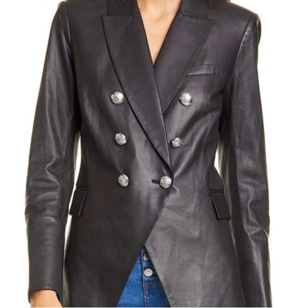 Veronica Beard Miller Leather Jacket in very good preowned condition